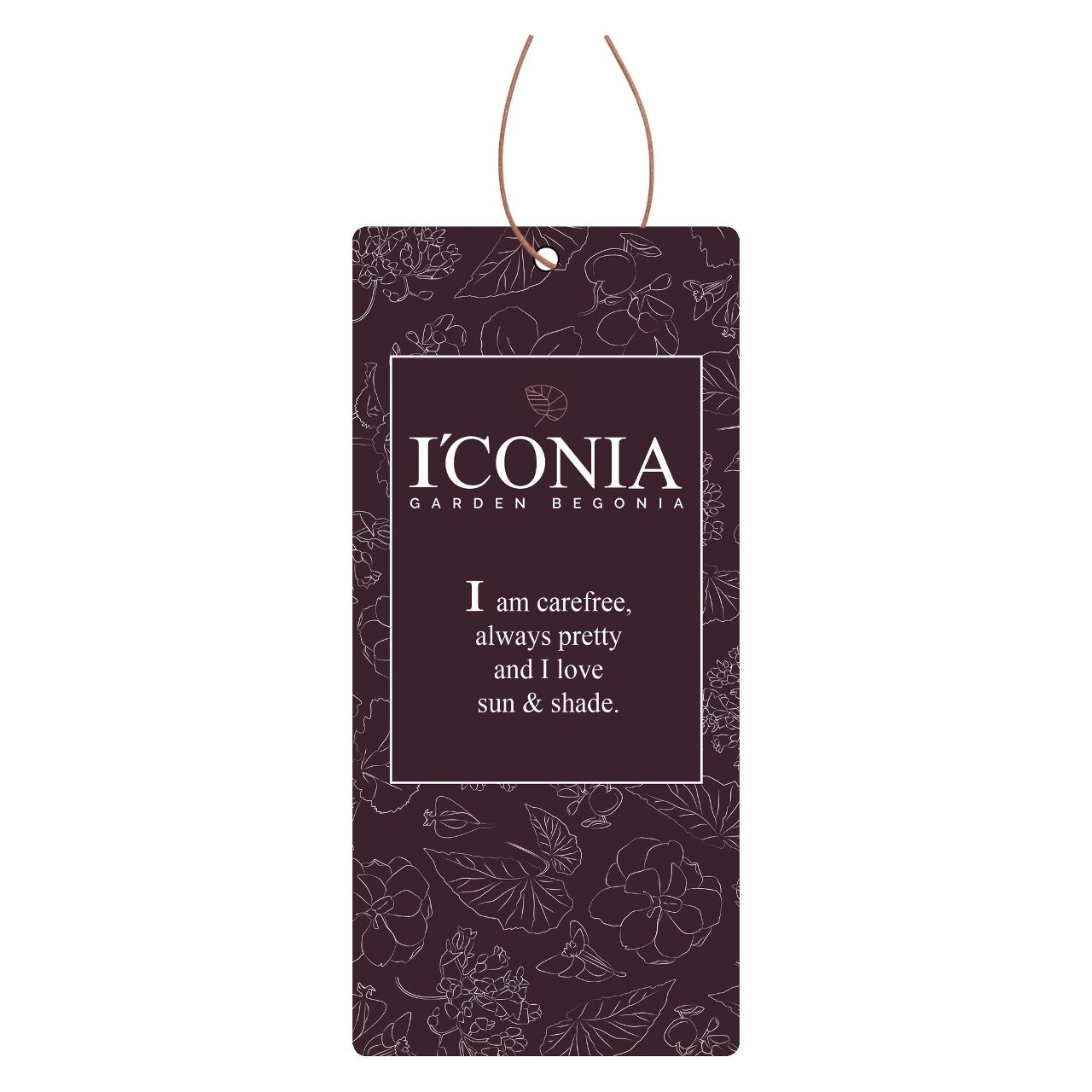 Hangtag with bandle ICONIA I Englisch