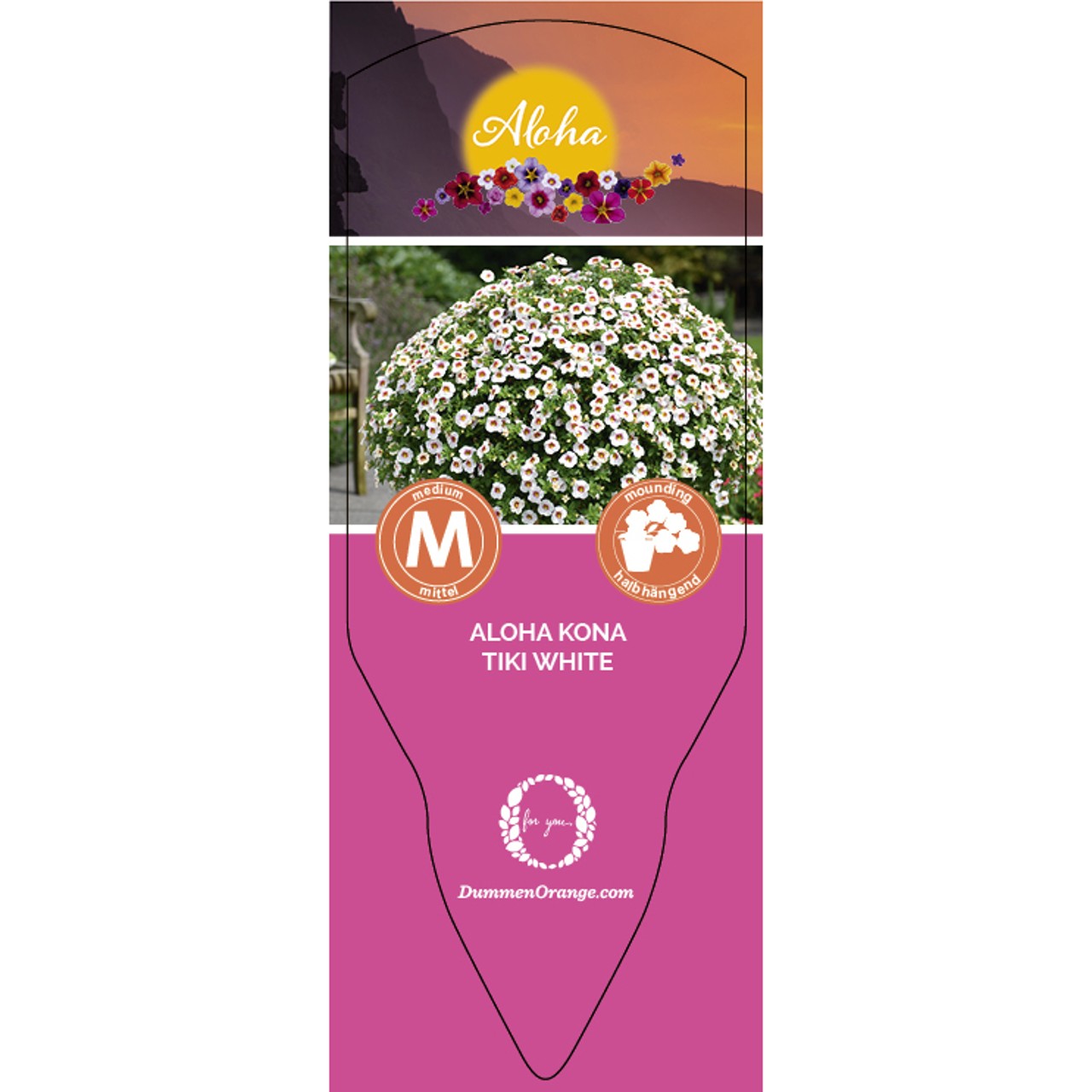 Tag Aloha Kona Tiki White