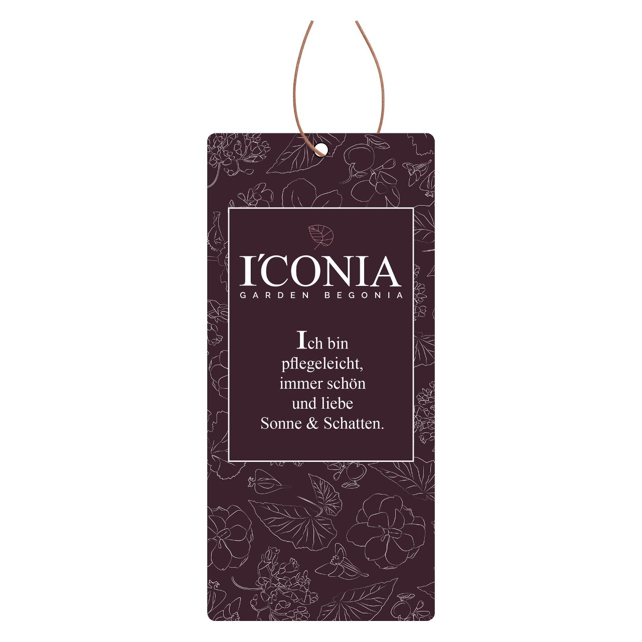 Hangtag with bandle ICONIA I German