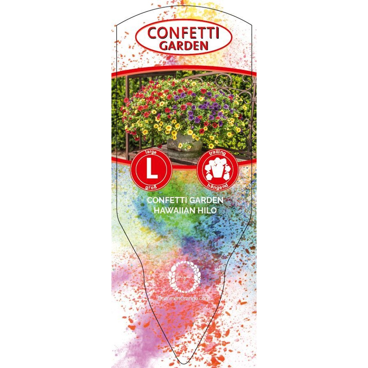 Tag Confetti Garden Hawaiian Hilo
