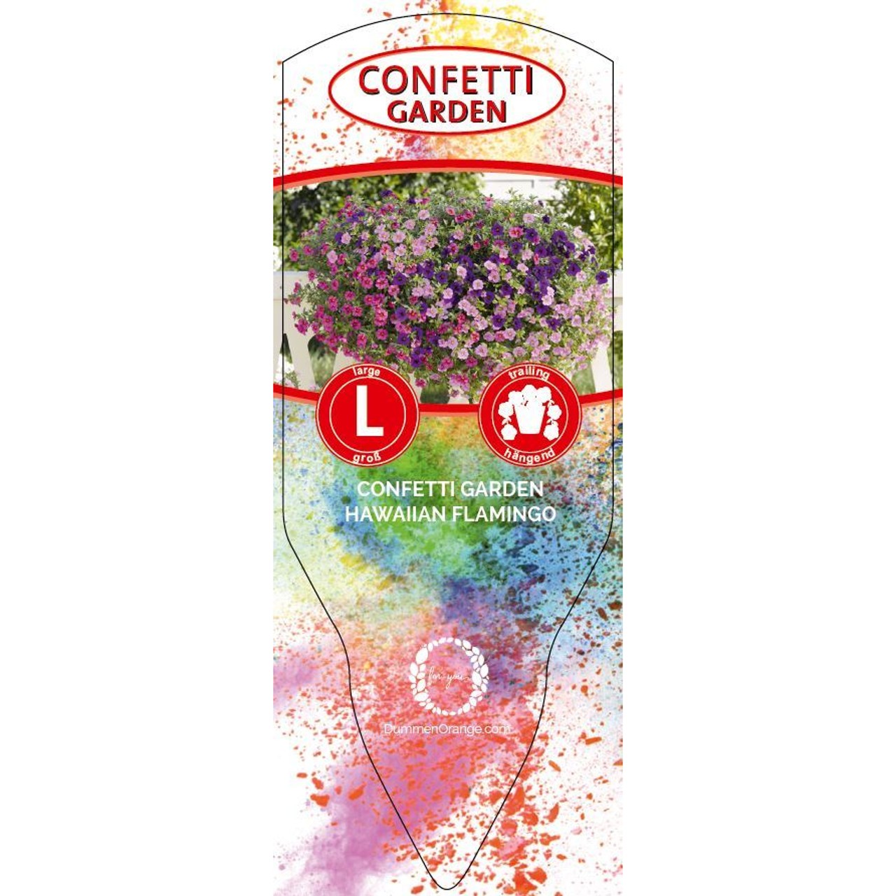 Tag Confetti Garden Hawaiian Flamingo